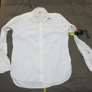 Thomas Pink Mens Dress Shirt 16.5, 36, Cotton Poplin French Cuffs
